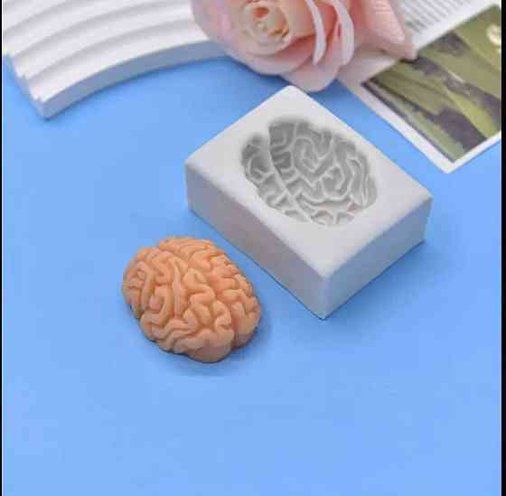Силіконова форма 3D «Мозок» для мила, свічок та десертів Київ