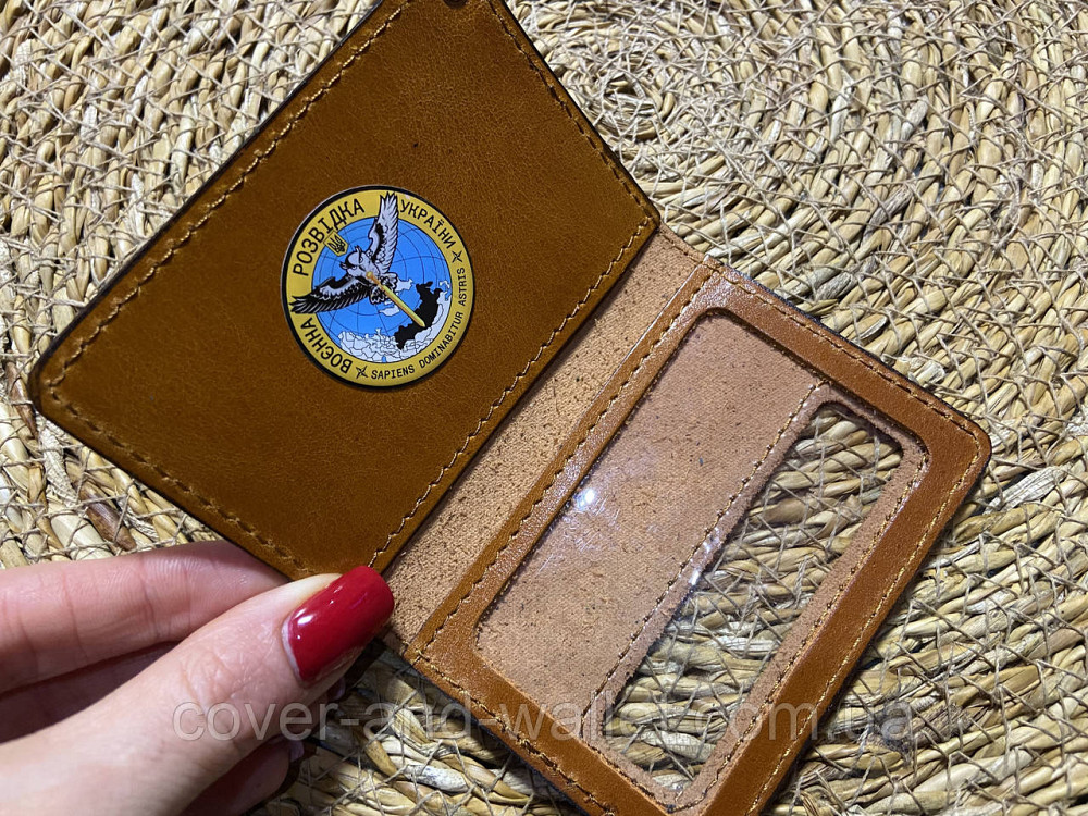 Обложка ГУР (Главное управление разведки) с пластиковым шевроном Puos Киев - изображение 9