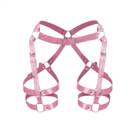 Гартери Art of Sex Claire, натуральна шкіра, розмір XS-M, колір рожевий Львів