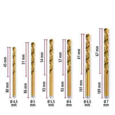 Набор сверл Einhell по металлу 19шт, 1-10мм, кейс (427019) Винница