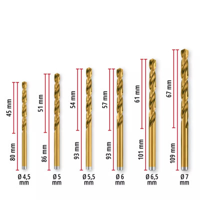 Набір свердл Einhell по металу 19шт, 1-10мм, кейс (427019) Вінниця - фото 2
