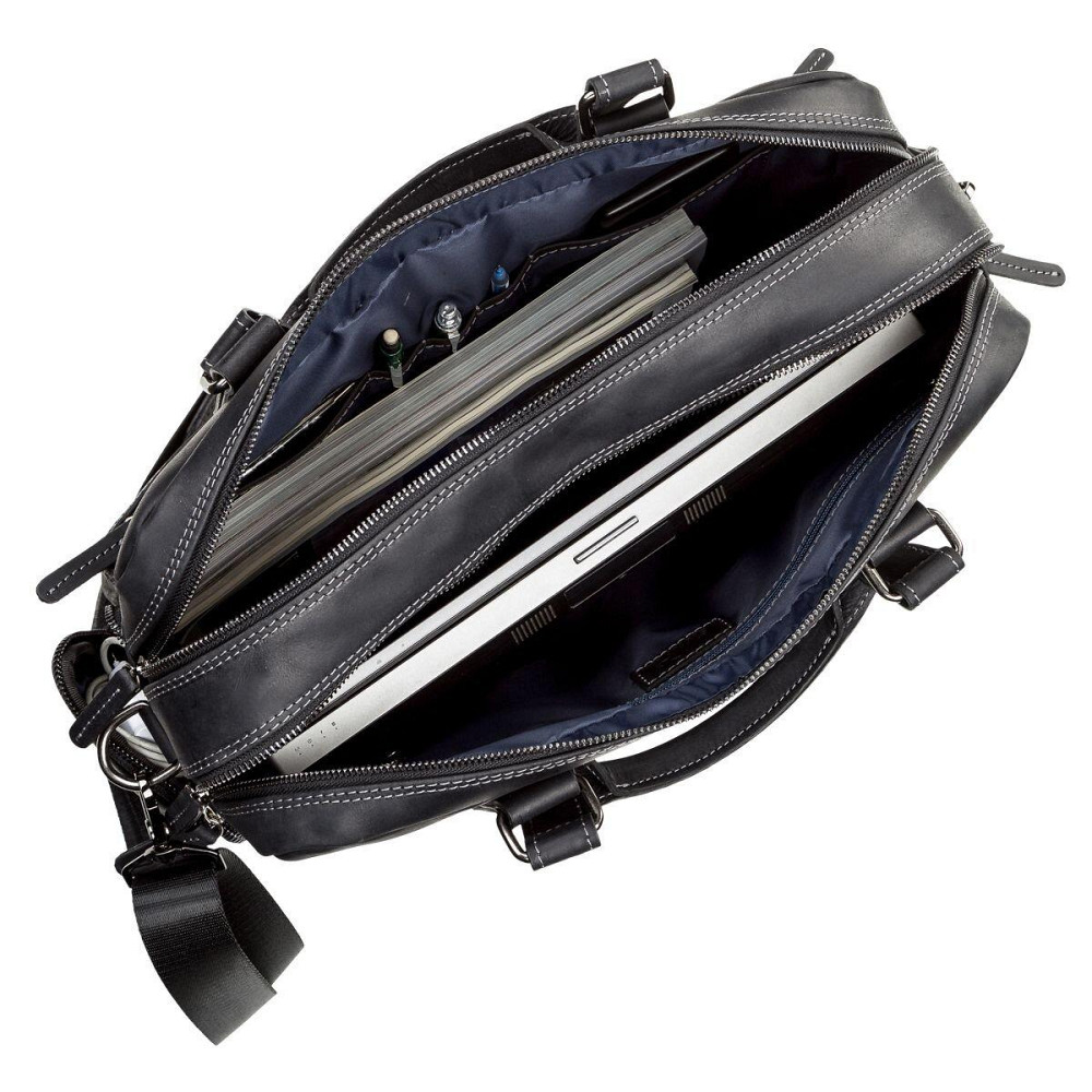 Сумка чоловіча SHVIGEL 11117 шкіряна Чорна Київ - фото 2