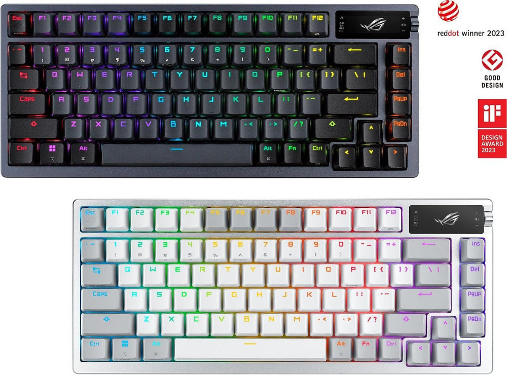 Клавіатура бездротова Asus ROG Azoth RGB WL BT White (90MP031A-BKUA11) Білий Харків - фото 4