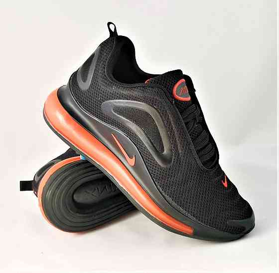 Кроссовки Nike 720 Чёрные и Оранжевые Мужские Найк с Амортизацией (размеры: 43,44,46) Видео Обзор Днепр