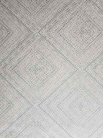 Шпалери вінілові на флізелін Marburg 82165 Giulia геометрія ромб квадрат смуги точки коричневі сірі срібло Київ