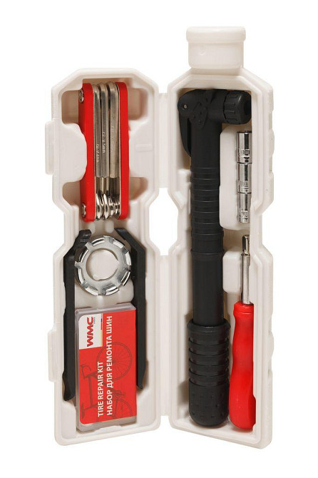 Набор инструментов для обслуживания велосипеда 27пр.+держатель фляги,в тубе(белый) Одесса - изображение 2