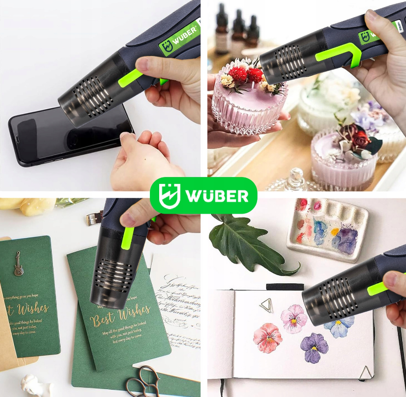 Фен будівельний Wuber портативний 350Вт 350°C з регулюванням температури (Польща) Київ - фото 9