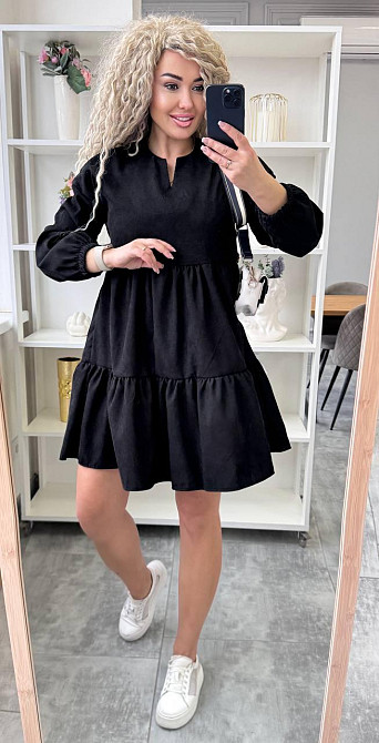 Женское базовое повседневное платье микро вельвет Одесса - изображение 9