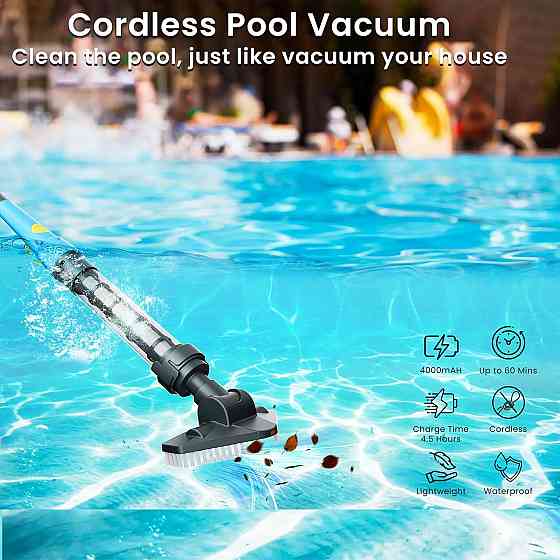 Безпровідний акумуляторний пилосос для гідромасажних ванн, спа-центрів та басейнів 2 в 1 Oxseryn OX-EDHV05 Луцьк