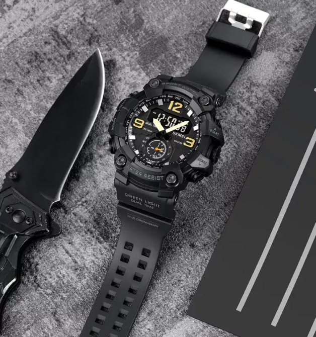 Мужские спортивные наручные часы Skmei 1965 (Черный) Винница - изображение 10