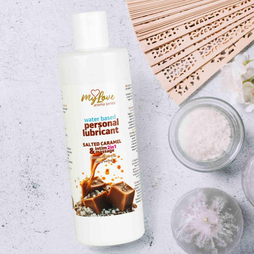 2в1 лубрикант та масажний гель - MyLove Aroma Series Intim&Massage Salted Caramel, 300 мл Sex Aura Київ - фото 3