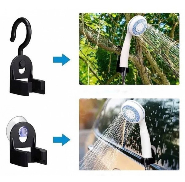 Душ портативний з помпою на акумуляторі USB 2200 мАг, 4-5 л/хв, шланг 1.5м Київ - фото 7
