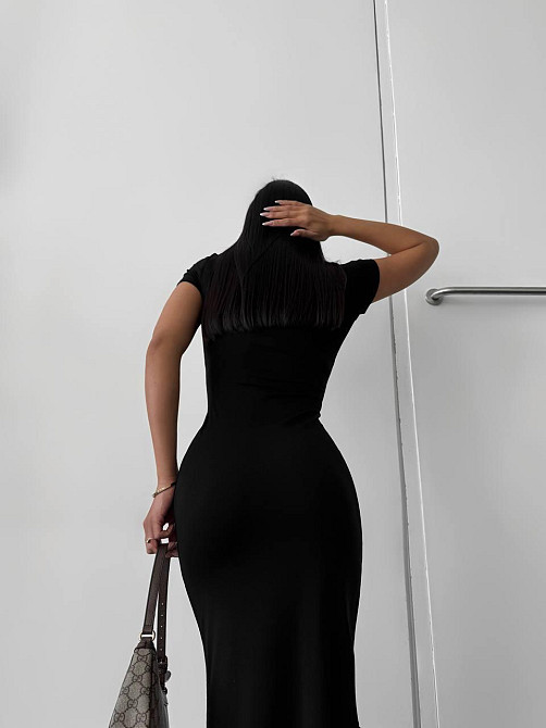 Женское стильное элегантное длинное платье из качественной вискозы Одесса - изображение 5