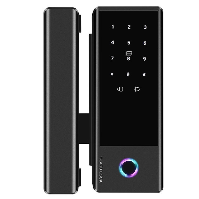 Умный биометрический замок на стеклянные двери SEVEN LOCK SL-7776BF black Киев - изображение 1