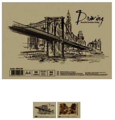 Альбом для малювання "Графіка" спіраль 30арк 90г/м АВ4130, шт Київ - фото 1