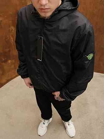 Літня куртка STONE ISLAND чорного кольору водостійка вітрозахисна вітровка чоловіча Львів