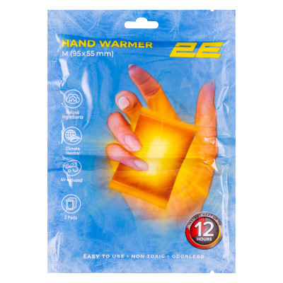 Химическая грелка 2E для рук розмір М (95х55 мм), до 12 годин - 10 пар (2E-HW12M-PAC) Винница - изображение 2