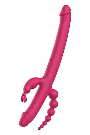 Вібратор із 4 стимулюючими кінцями Dreamtoys Anywhere Pleasure Vibe Essentials, рожевий Sex Aura Київ