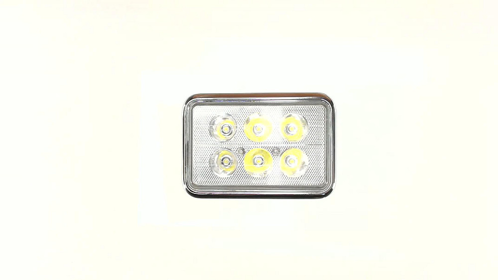Фара (у зборі) 4T CB125, CG125 (квадратна, LED, 6 дідів, 18W) EVO-2 Київ - фото 1