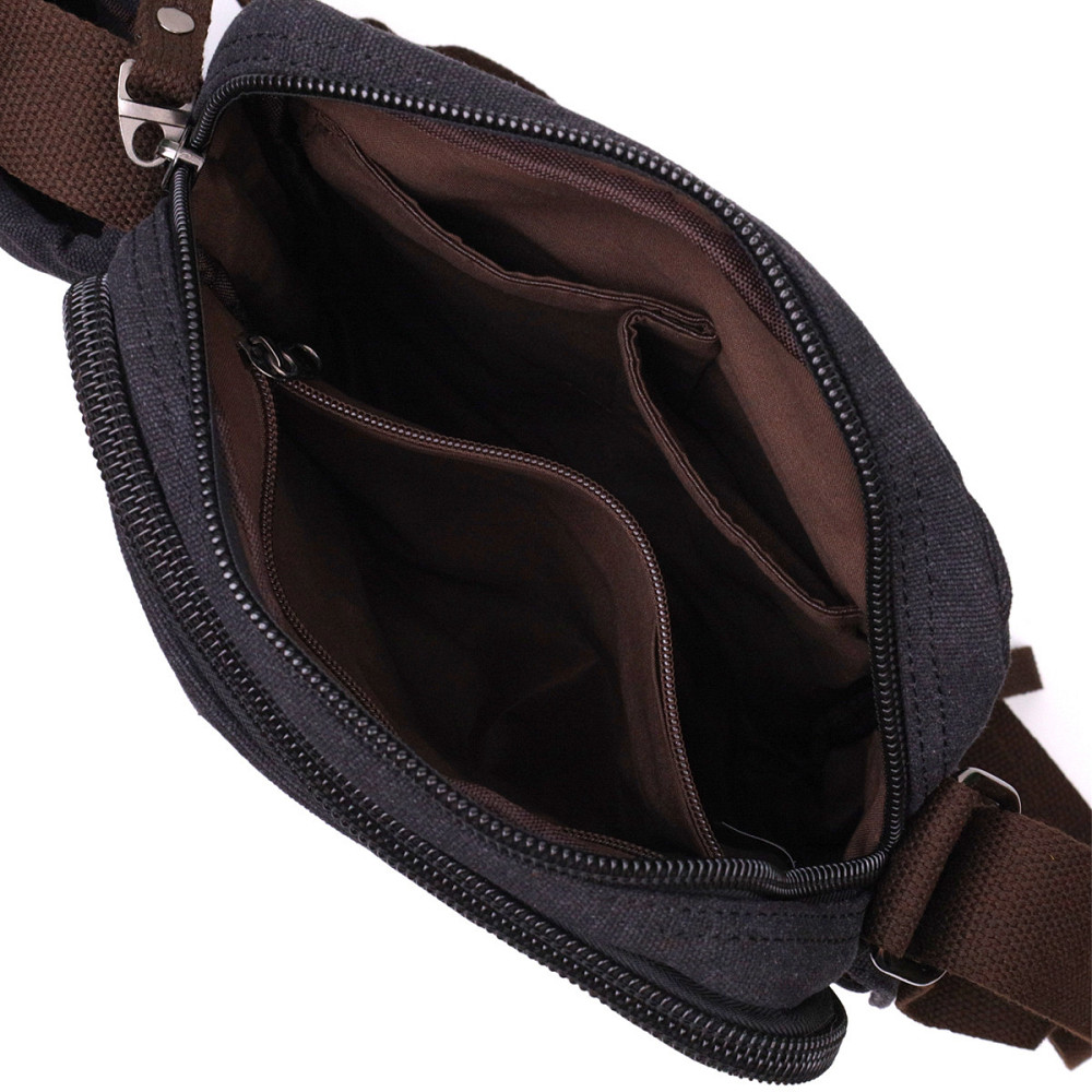 Текстильна сумка з чохлом для води Vintage 22208 Чорний Київ - фото 5