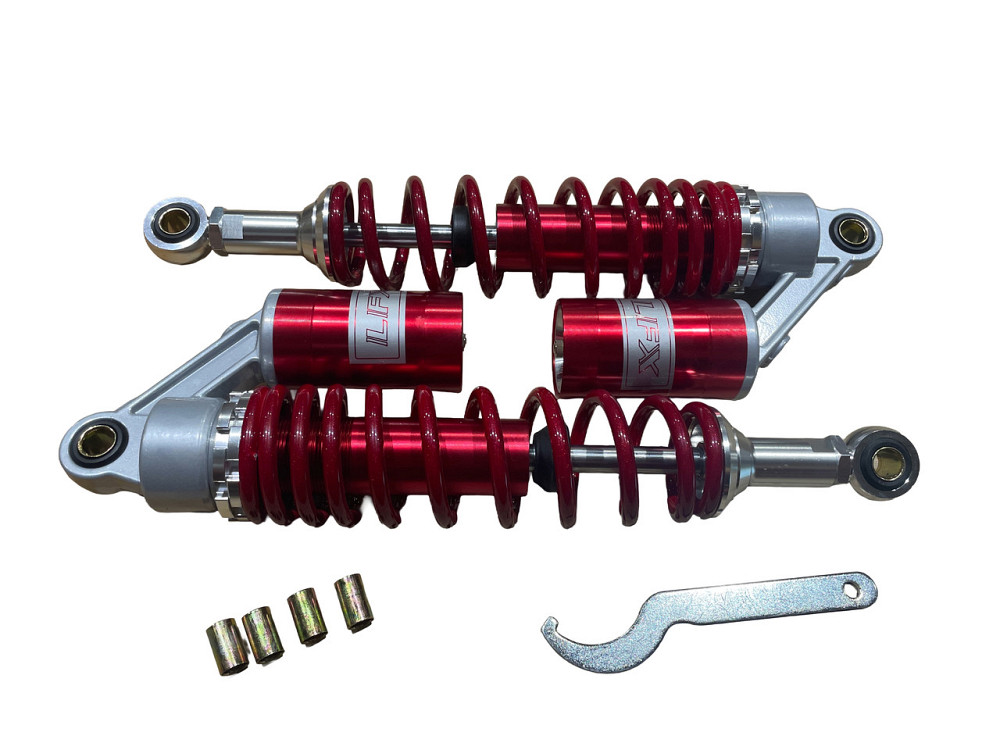 Амортизаторы (пара) мопед Дельта 330mm, газомасляные (красные) Мукачево - изображение 1