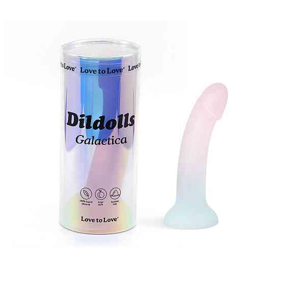 Дилдо з градієнтом та блискітками Love To Love Dildolls — Galactica, ультрам’який Sex Aura Київ