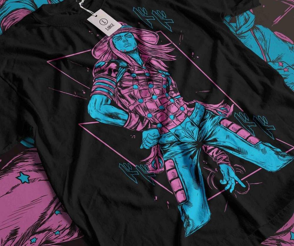 Футболка чоловіча з аніме принтом Гйро Зеппелі Джоджо С оверсайз (S/M/L) Чорний AnimeJ1204 Дніпро - фото 1