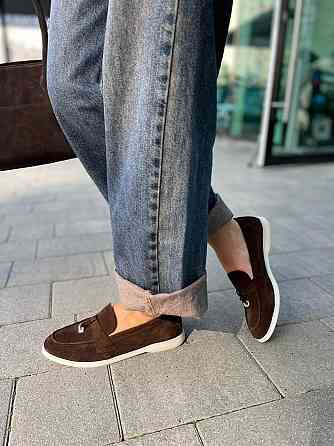 Mermaid Лофери жіночі Mermaid Б-1 шоколадні/біл.под (весна-осінь, замша натуральна) (6006) 38 Коломия