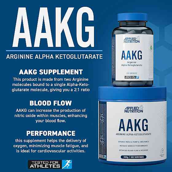 Аргінін альфа-кетоглутарат Applied Nutrition AAKG, 300 г Луцьк