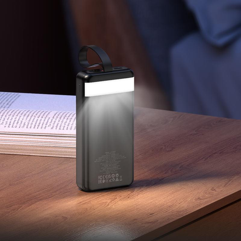 Зовнішній акумулятор HOCO J123B Element 22.5W+PD20W fully compatible power bank with digital display(30000mAh) Black Київ - фото 9