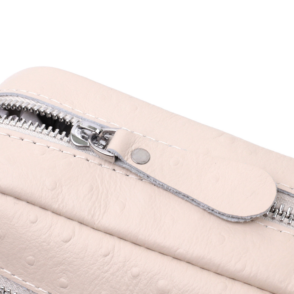 Фактурная женская сумка из натуральной кожи Vintage 22660 Белая Киев - изображение 8