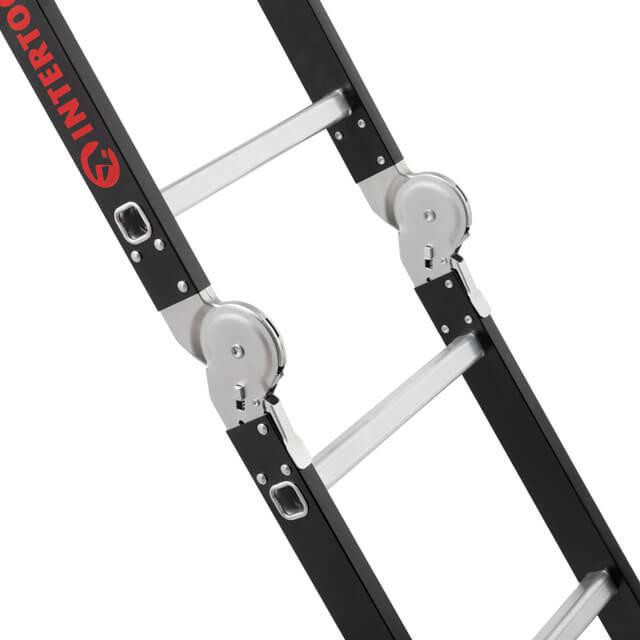 Драбина багатофункціональна трансформер, 4×4 сходинки, сталевий профіль, 4,45 м, 150 кг INTERTOOL LT-0024 Киев - изображение 16