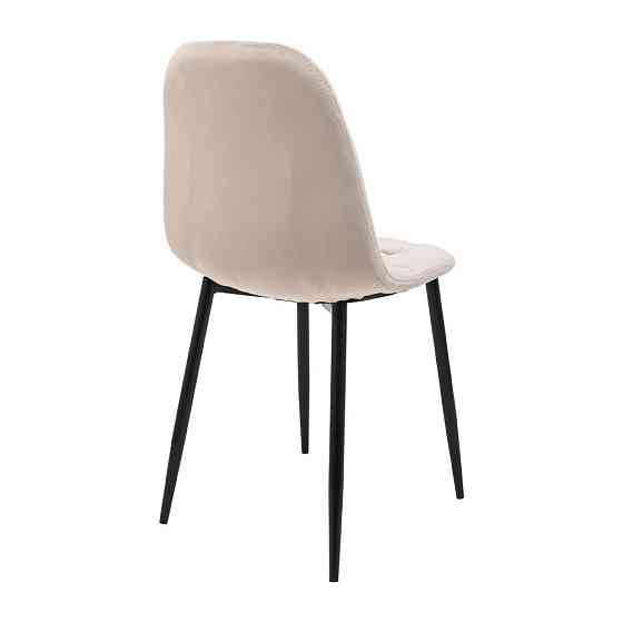 Стілець крісло м'який SplitDesign U Jasmine 21 чорні ніжки Кремовий Київ