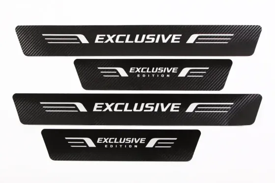 Наклейка на порога Exclusive Edition чорний карбон Автограф (4 шт). Вінниця