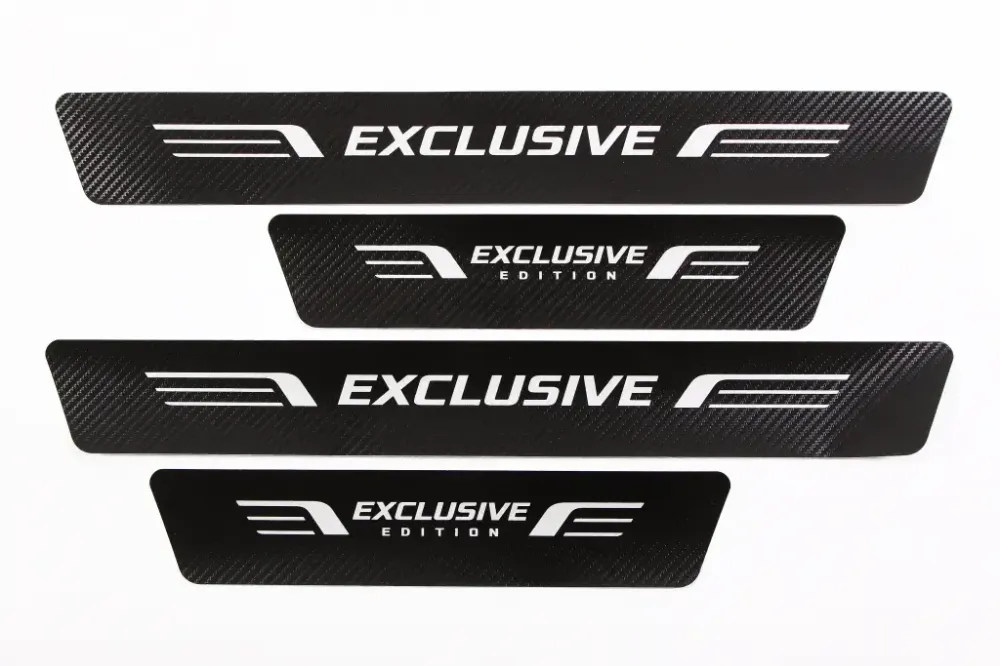 Наклейка на порога Exclusive Edition чорний карбон Автограф (4 шт). Вінниця - фото 1