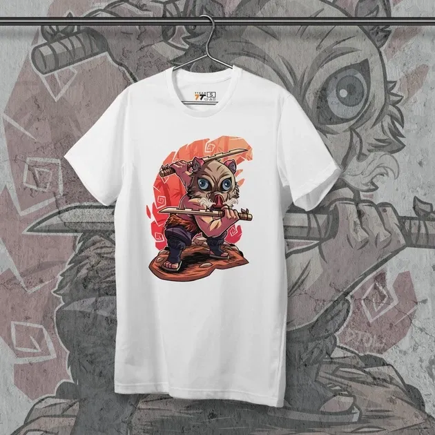 Футболка чоловіча з  принтом Клинок, рассекающий демонов Іноске Кид Розмір 48 Anime0068 Дніпро - фото 1