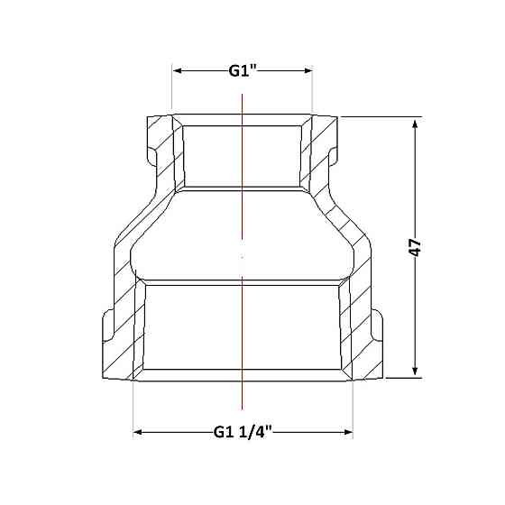 Муфта чавунна 1" 1/4х1" ВР Київ