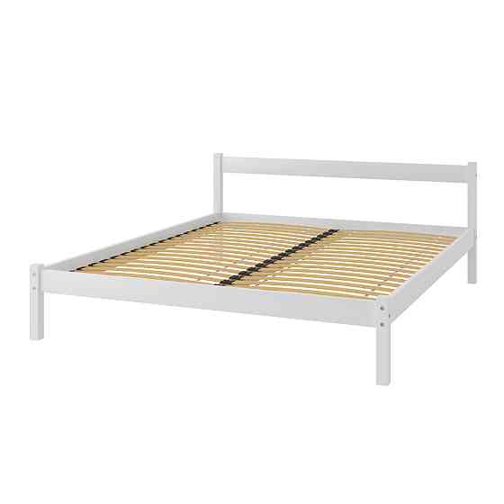 Двоспальне дерев'яне ліжко Mebigrand MG01 Білий RAL 9003 160х200 см (MBG-21875) Дніпро