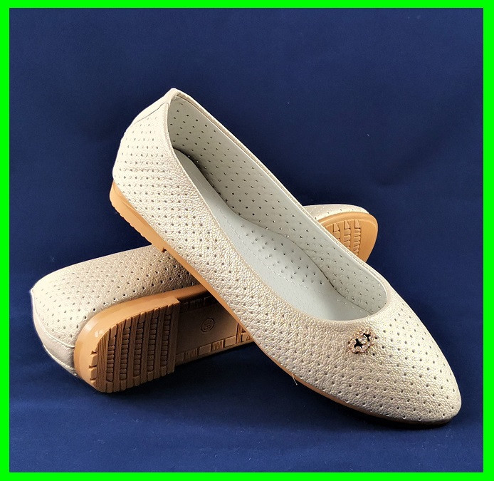 Жіночі Балетки Бежеві Перламутр Мокасини Туфлі (розміри: 36,38) — 13-3 Дніпро - фото 8