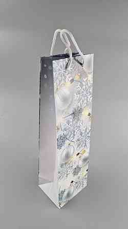 Пакет новорічний паперовий під пляшки-024 (12 шт.) Харків