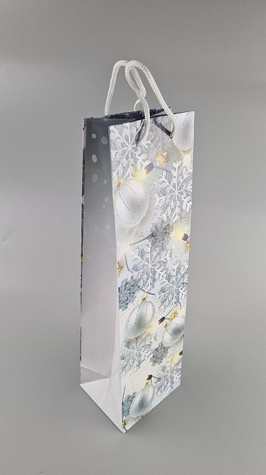 Пакет новогодний  бумажный под  бутылки-024 (12 шт) Харьков - изображение 3