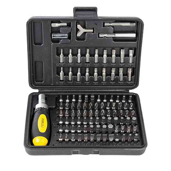 Отвертка с реверсом + биты 101шт CrV (кейс) SIGMA (4002501) Ровно