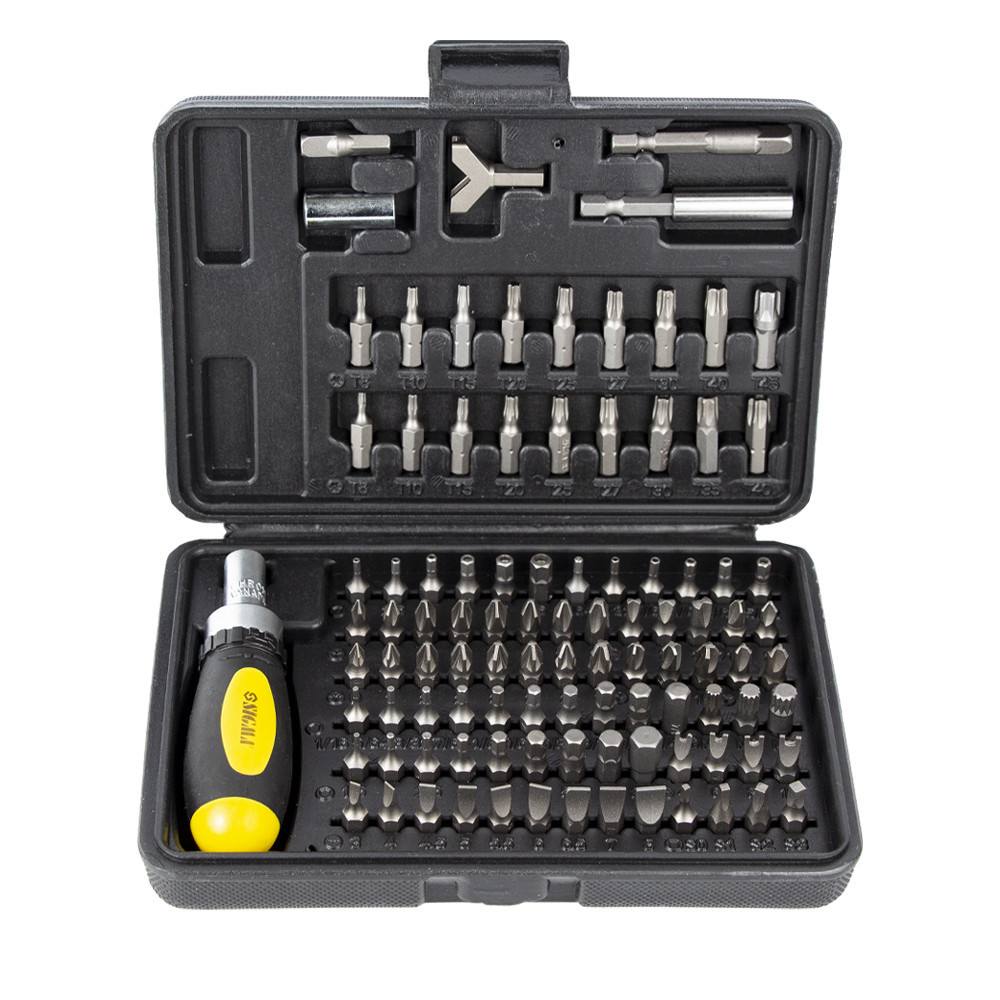 Отвертка с реверсом + биты 101шт CrV (кейс) SIGMA (4002501) Ровно - изображение 2