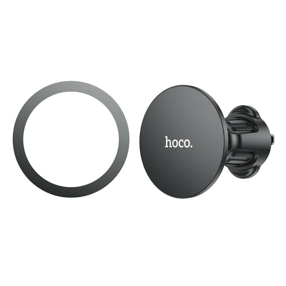 Автомобільний тримач кріплення підставка для телефону смартфону HOCO H12 Fine jade магнітне кільце, колір чорний 6931474794505 Одеса - фото 5