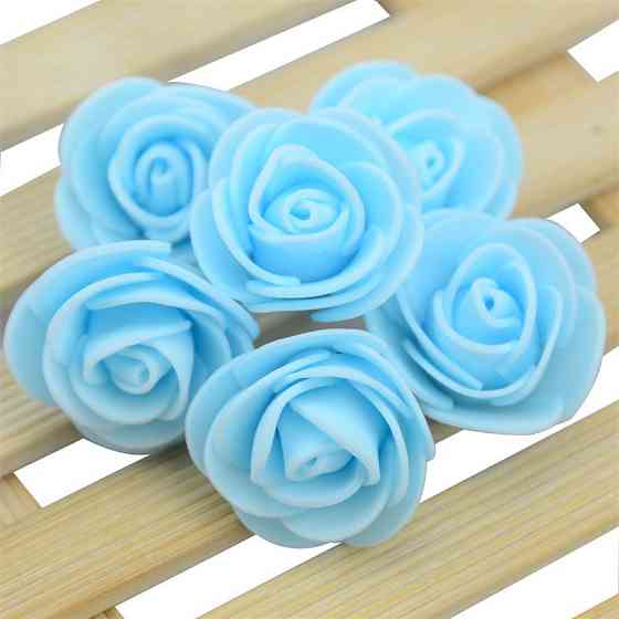 Маленькі квіточки для декору 50 штук 3 см голубой Київ