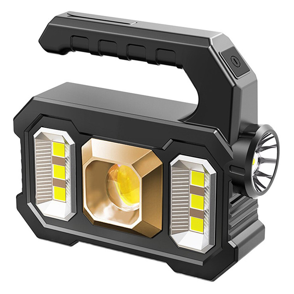 Світлодіодний ручний ліхтар Starnearby з акумулятором, на сонячній батареї (З золотистою вставкою) Миколаїв - фото 1