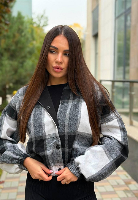 Жіночий повсякденний бомбер із подвійним капюшоном кашемір карта Чорний, 48/50 Одеса - фото 2