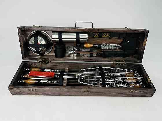 Подарунковий набір шампурів у дерев'яному кейсі РИБАК HAPPY DAYS Тернопіль