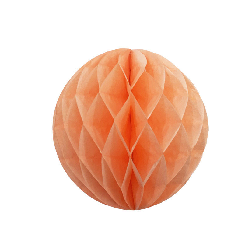 Шар соты из бумаги 30 см персиковый Киев - изображение 1