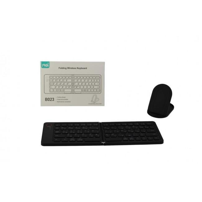 Складная  портативная мини Bluetooth-клавиатура B023 для Android, IOS, Windows (eng/ru) Black,67 клавиш Одесса - изображение 5